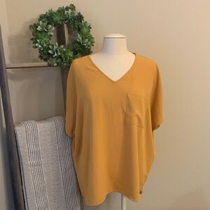 Zenana oversized short sleeve blouse